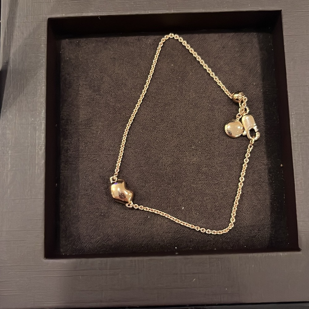 🌟MONICA VINADER Nura Mini Heart Bracelet 18k Rose Gold Vermeil & Diamond NEW - Picture 4 of 4